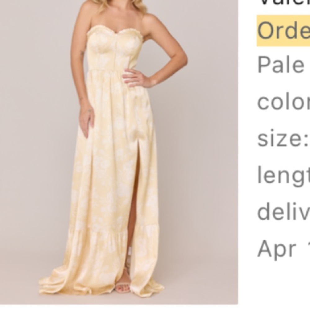 Revelry Valentina Satin Floral Print Dress